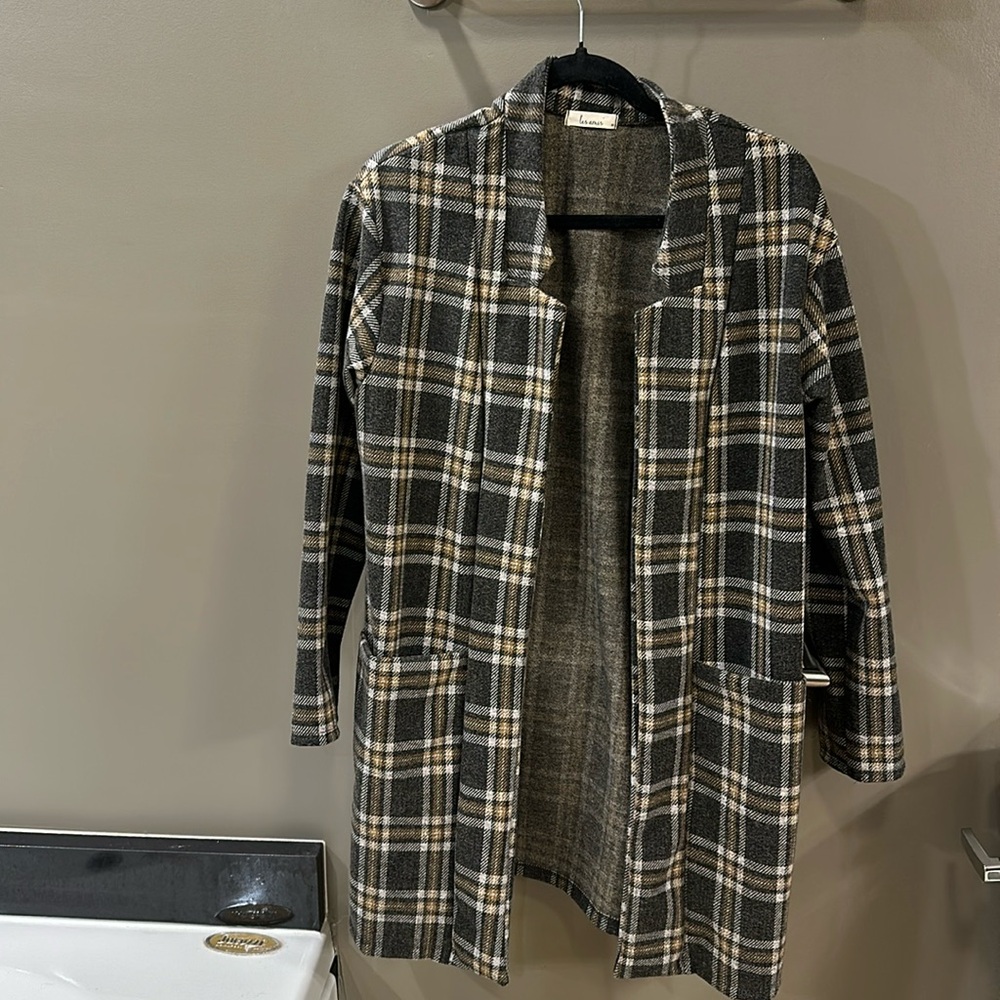 Les Amis plaid lightweight coat - Medium